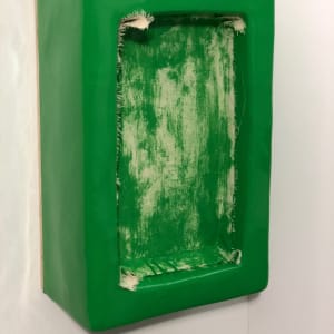 Sunken Bandage Painting (bright green) by Howard Schwartzberg 