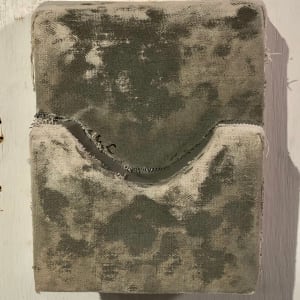 Protruded Bandage Painting (gray) by Howard Schwartzberg 