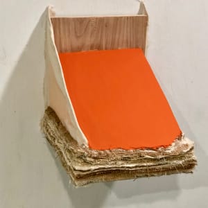 Bed Painting (orange slant) by Howard Schwartzberg