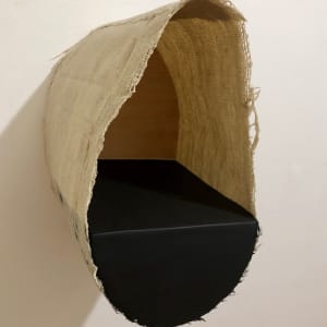 Open Space Bandage Painting (Black Oval Vertical) by Howard Schwartzberg 