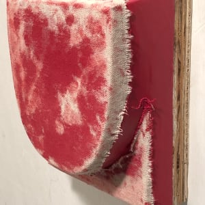 Protruded Bandage Painting (red) by Howard Schwartzberg