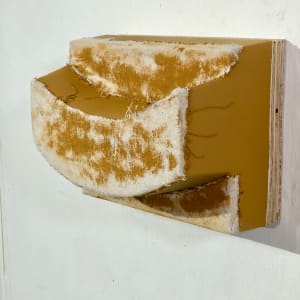 Protruded Bandage Painting (yellow oxide) by Howard Schwartzberg 