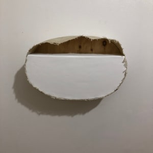 Open Space Bandage Painting (White Oval Horizontal) by Howard Schwartzberg 