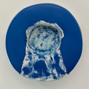 Sunken Bandage Painting (round bright blue) by Howard Schwartzberg 