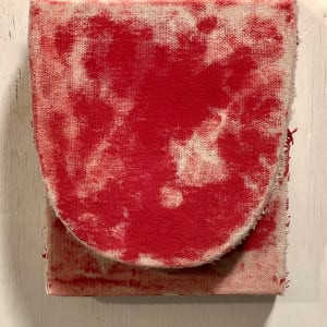 Protruded Bandage Painting (red) by Howard Schwartzberg 