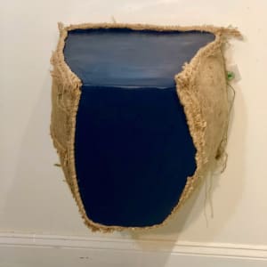 Cut Bag Painting (navy blue) by Howard Schwartzberg