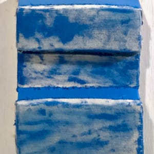 Protruded Bandage Painting (blue) by Howard Schwartzberg 