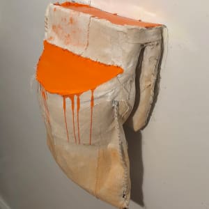 Bag Painting (slit, fold and pouch, Orange) by Howard Schwartzberg 