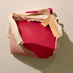 Cut Bag Painting (dark pink) by Howard Schwartzberg 