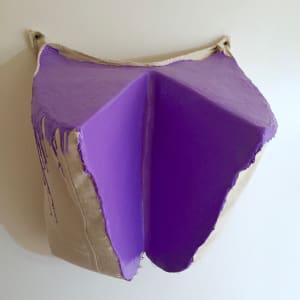 Cut Bag Painting (Purple Slit) by Howard Schwartzberg 