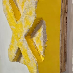 Protruded Bandage Painting (yellow) by Howard Schwartzberg 