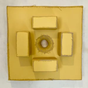 Open Bandage Painting (yellow) by Howard Schwartzberg