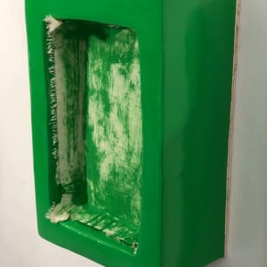 Sunken Bandage Painting (bright green) by Howard Schwartzberg 
