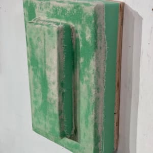 Protruded Bandage Painting (pale green) by Howard Schwartzberg 