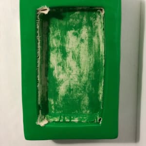 Sunken Bandage Painting (bright green) by Howard Schwartzberg