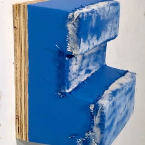 Protruded Bandage Painting (blue) by Howard Schwartzberg 