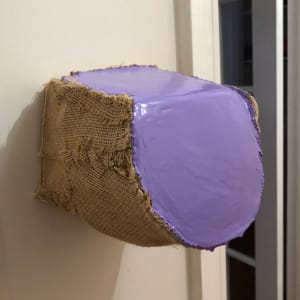 Small Cut Bag Painting (Purple) by Howard Schwartzberg
