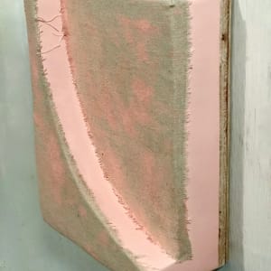 Protruded Bandage Painting (light pink slope) by Howard Schwartzberg