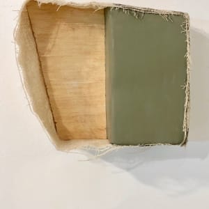 Open Space Bandage Painting (olive green grey) by Howard Schwartzberg