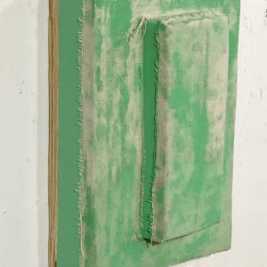 Protruded Bandage Painting (pale green) by Howard Schwartzberg