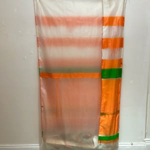 Transparent Bag Painting (orange stripes) by Howard Schwartzberg