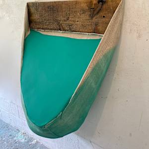 Incline Bag Painting (dark turquoise) by Howard Schwartzberg 