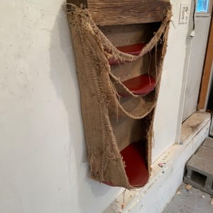 Suspended/Pouch Combo Painting (deep crimson) by Howard Schwartzberg 