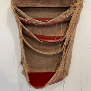 Suspended/Pouch Combo Painting (deep crimson) by Howard Schwartzberg
