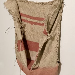 Pouch Painting (dark pink stripes) by Howard Schwartzberg 