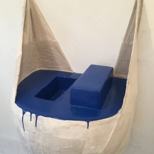 Bag Painting (positive and negative blue) by Howard Schwartzberg 