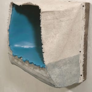 Open Space Bandage Painting (cerulean blue) by Howard Schwartzberg 