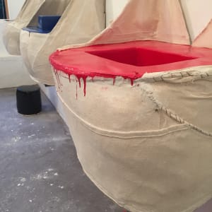 Bag Painting (Red Minus Red) by Howard Schwartzberg 