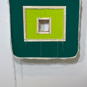 Double Inverted Reversed Painting (yellow green inside dark green) by Howard Schwartzberg 