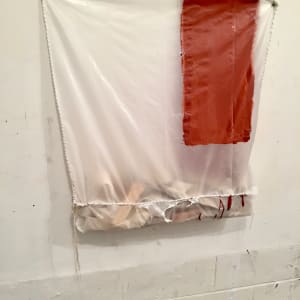 Transparent Bag Painting (brown verticle stripe) by Howard Schwartzberg 