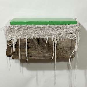 Bed Painting (bright green) by Howard Schwartzberg, Image 6.