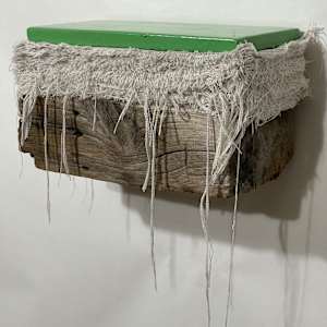 Bed Painting (bright green) by Howard Schwartzberg, Image 5.