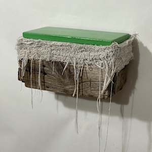 Bed Painting (bright green) by Howard Schwartzberg, Image 7.