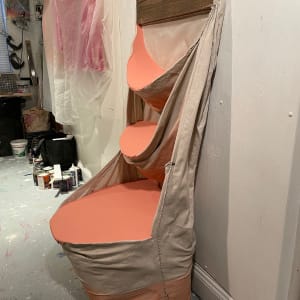 Bag Painting Three Layer (orange pink) by Howard Schwartzberg 