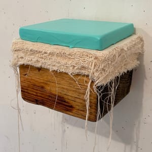 Bed Painting (aqua mint square) by Howard Schwartzberg