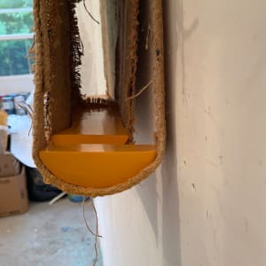 Suspended Painting (light orange sliced) by Howard Schwartzberg 