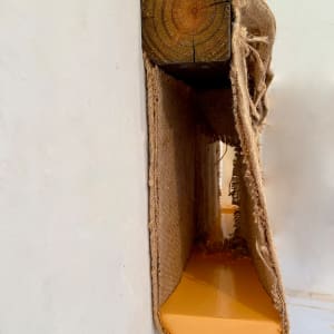 Suspended Painting (light orange sliced) by Howard Schwartzberg 