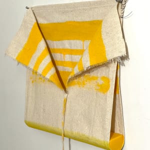 Pouch Painting (open side yellow stripes) by Howard Schwartzberg 