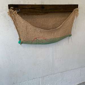 Suspended/Pouch Combo Painting (green) by Howard Schwartzberg