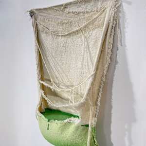 Pouch Painting  (green) by Howard Schwartzberg, Image 6.