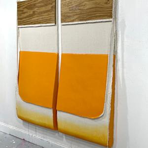 Incline Bag Painting Open Sided (orange cut) by Howard Schwartzberg, Image 1.