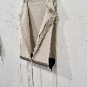 Pouch Painting (center tear, black vertical) by Howard Schwartzberg, Image 2.