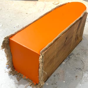 Wood Form Foundation Painting (orange) by Howard Schwartzberg 