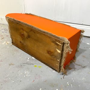 Wood Form Foundation Painting (orange) by Howard Schwartzberg