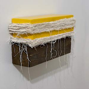 Bed Painting (double deep yellow) by Howard Schwartzberg 