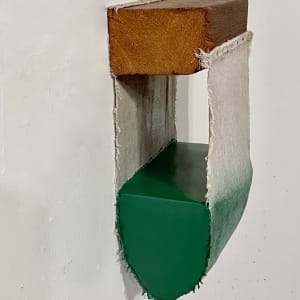 Suspended Painting (green) open side by Howard Schwartzberg 
